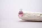 Blush pink oval crystal drop earrings