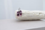 Amethyst blend teardrop crystal earrings
