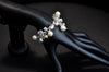 Bridal crystal ivory pearl bracelet with something blue - aNella Designs