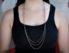 Set of 2 or 3 layered chain necklaces with crystals | Gift set  - aNella Designs