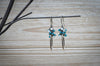 Crystal turquoise  teardrop hoop earrings - aNella Designs