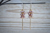 Crystal lilac lavender purple and gold teardrop hoop earrings - aNella Designs