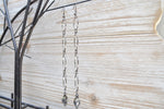 Extral long hoop earrings with silver teardrop crystal - aNella Designs