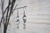 Silver crystals and pearls teardrop earrings - aNella Designs