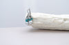 Grey silver pearl, zircon green crystal earring- aNella Designs