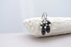 Black crystal teardrop earrings with white pearls- aNella Designs