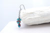 Burgundy and zircon green crystal drop chandelier earrings | Multicolor emerald green long drop earrings - aNella Designs
