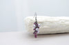 Amethyst purple crystal teardrop earring with pearls- aNella Designs