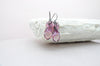 Rose pink teardrop shaped crystal earrings - aNella Designs