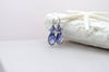 Bridesmaid earrings | pear shaped crystal earrings | tanzenite teardrop dangles