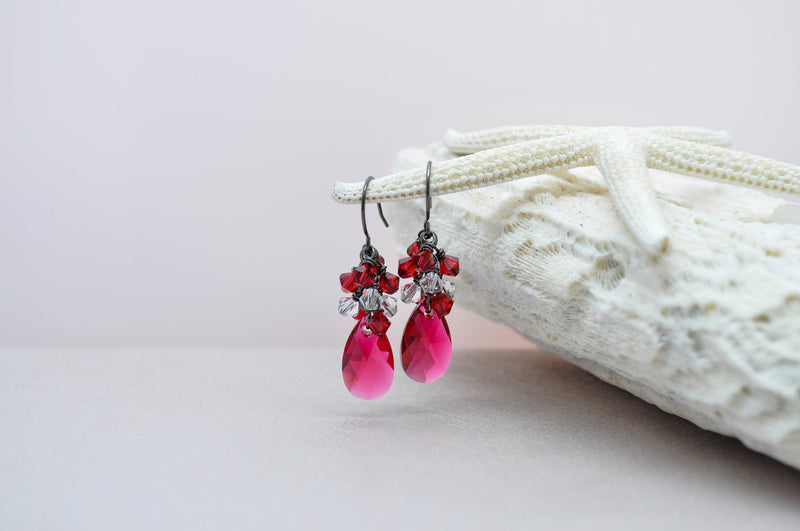 Buy Red Earrings for Women by Golden Peacock Online | Ajio.com