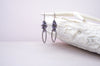 Custom order Set of 3 Crystal lavender purple teardrop hoop earrings - aNella Designs