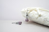 Burgundy   Pearl Earring with Swarovski Crystals- aNella Designs