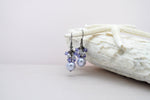 Lavender purple pearl earring with crystals- aNella Designs
