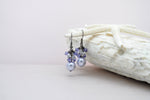 Bridesmaids gift set | Purple Pearl Earrings with Crystals | Wedding bridesmaid gift - aNella Designs