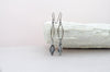 Silver crystal teardrop hoop earrings | little black dress earrings | night out long jewelry - aNella Designs