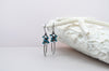 Crystal turquoise  teardrop hoop earrings - aNella Designs