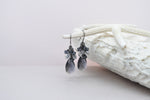 Black graphite teardrop earrings - aNella Designs