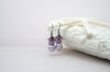 Purple pearl with crystal earrings - aNella Designs