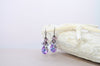 Light purple and pink crystal earrings | summer prom earrings - aNella Designs