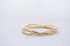 2mm Gold Filled Bracelet with Corrugated Gold Filled Beads | Friendship bracelet | Stackable elastic stretch