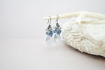Blue shade teardrop crystal earring | aqua gift for her | elegant earrings - aNella Designs