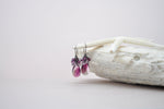 Purple blend teardrop crystal earrings - aNella Designs
