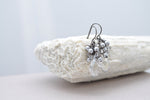White crystal teardrop pearl earrings - aNella Designs