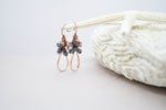 Rose gold teardrop hoop earrings | dainty dangle drop crystal jewelry | thoughtful gift for her | rose gold hoop party earrings | Statement