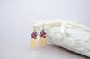 Amethyst birthstone teardrop gold earrings - aNella Designs