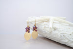 Amethyst birthstone teardrop gold earrings - aNella Designs