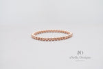 4mm Rose Gold Filled Bracelet | Stretch elastic jewelry | Minimalist stackable bracelet | Dainty rose gold beaded bracelet - aNella Designs