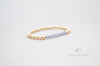 4mm Gold Filled Bracelet with Tanzanite Starlight Color Beads | Stretch stackable layering yellow gold bracelet | Roll on purple bracelet