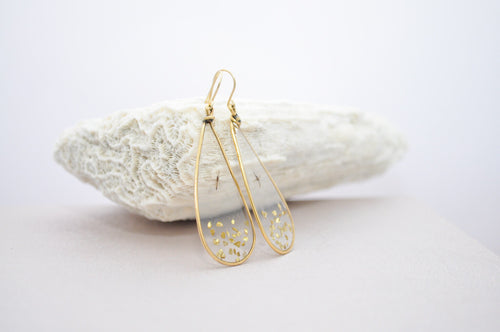 Mosquito earrings in teardrop resin Science jewelry PhD graduation gift Biology lab Genetics Neuroscience malaria virus research real insect