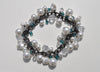 Something blue bridal or bridesmaid crystal pearl bracelet