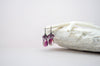 Amethyst blend teardrop crystal earrings